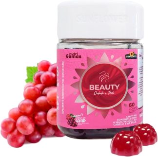 Gummy Hair Beauty Cabelo e Pele 60 gomas Biotina, Silício, Selênio, Cromo Sunflower