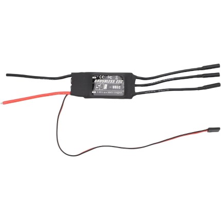 HUIOP 50A Brushless 3-6S LiPo ESC Com Silício + Cobre BEC, 5V 4A, para Asa Fixa, Drones, Multirotor e Quadcopter