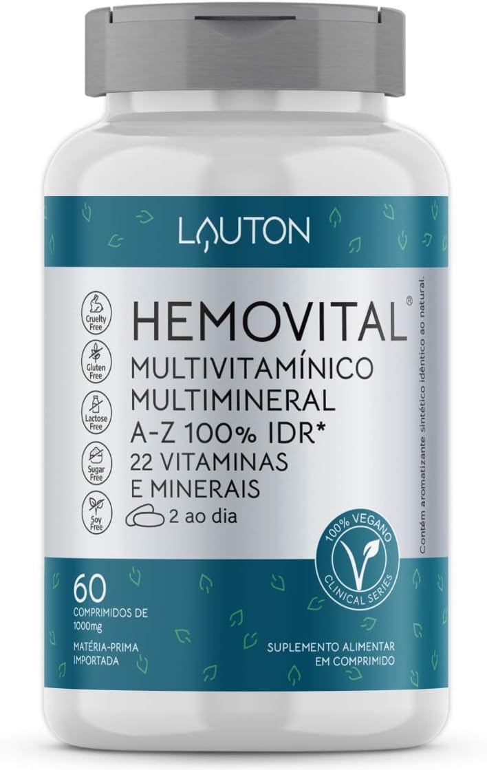 Hemovital-Polivitaminico-22-vitaminas-e-minerais-A-Z-60-Tabs.jpg Hemovital Polivitaminico 22 vitaminas e minerais A Z 60 Tabs vegano - Lauton Nutrition…