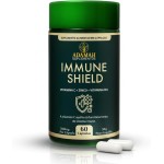 Immune Shield Suplemento para Imunidade e Defesa - Vitamina C + D3 2000UI + Zinco Bisglicinato + Própolis e Geleia Real - Complexo Vitamínico em Cápsulas de Colágeno - Adamah, 60 Cápsulas