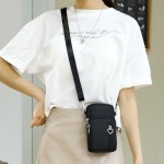 JANKS Bolsa transversal pequena para mulheres - Mini bolsas de telefone com alça transversal e carteira - bolsa de braço de nylon, A - Preto, Small - Imagem 2