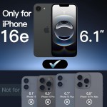 JETech Capa Magnética para iPhone 16e 6,1 Polegadas 2025 Compatível com MagSafe, Case Capinha de Telefone Fina e à Prova de Choque com Parte Traseira Fosca Translúcida (Preto) - Imagem 2