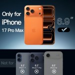 JETech Capa Magnética para iPhone 17 Pro Max 6,9 Polegadas Compatível com MagSafe, Case Protetora de Telefone à Prova de Choque, Parte Traseira Transparente Anti-Riscos (Laranja) - Imagem 2