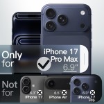 JETech Capa Magnética para iPhone 17 Pro Max 6,9 Polegadas Compatível com MagSafe, Case de Telefone Traseira Fosca Translúcida, Fina e Minimalista À Prova de Choque (Preto) - Imagem 2