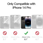 JETech Capa Magnético para iPhone 14 Pro 6,1 Polegadas Compatível com MagSafe, Case Capinha Translúcido Fosco Verso Fina à Prova de Choque Tampa (Preto) - Imagem 2