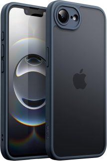 JETech Capa Matte para iPhone 16e 6,1 Polegadas 2025, Case Proteção Contra Quedas de Nível Militar à Prova de Choque, Capinha Traseira Translúcida Fosca, Anti-Impressão Digital (Azul Tempestade)
