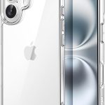 JETech Capa para iPhone 16 6,1 Polegadas, Case Protetora de Telefone à Prova de Choque, Anti-Amarelecimento, Capinha Parte Traseira Transparente Anti-Riscos (Claro)