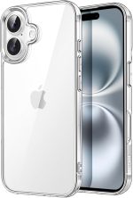 JETech Capa para iPhone 16 6,1 Polegadas, Case Protetora de Telefone à Prova de Choque, Anti-Amarelecimento, Capinha Parte Traseira Transparente Anti-Riscos (Claro)