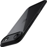 JETech Capa para iPhone Air, Case Protetora de Telefone à Prova de Choque, Estrutura de TPU Fosco de Cor Sólida, Parte Traseira Transparente Anti-Riscos (Preto)