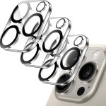JETech Protetor de Lente de Câmera para iPhone 16 Pro 6,3 Polegadas e iPhone 16 Pro Max 6,9 Polegadas, Vidro Temperado 9H, Antirriscos, Amigável ao Caso, HD Claro, Pacote com 3