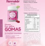 KIT 03 Rennaker (Gummy Hair) 180 gomas 3g - Biotina, Silício, Selênio, Cromo - Cabelos e Pele - Sunflower