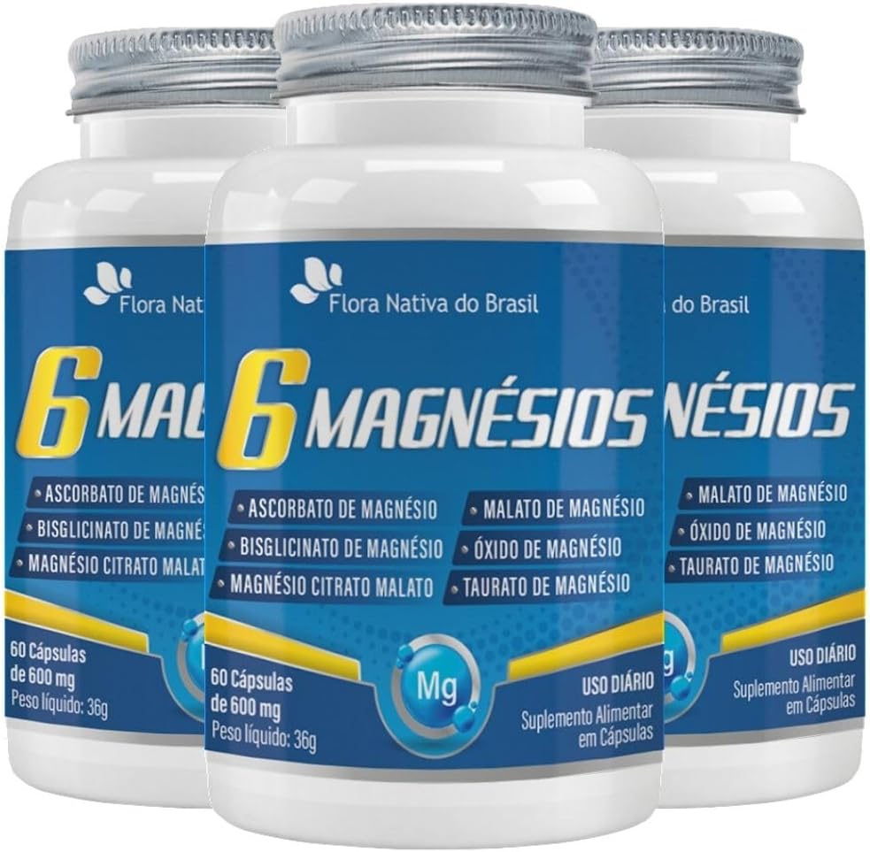 KIT-3X-6-Magnesios-60-capsulas-Flora-Nativa.jpg KIT 3X 6 Magnésios 60 cápsulas - Flora Nativa