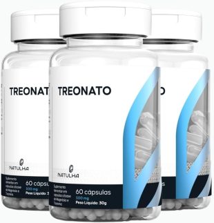 KIT 3x Magnésio Treonato 60 cápsulas - Natulha