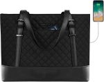 KROSER Bolsa feminina para laptop, bolsa de trabalho, bolsa de professor, bolsa para laptop de 15,6 polegadas
