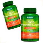 Kit 02 Calcio, Magnesio, Zinco e Vitamina D3 600mg 60cps - Herbamed