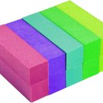 Kit 10 Lixas Bloco Polidoras para Unhas Fecha Poros Polimento e Acabamento em Gel Acrílico e Fibra