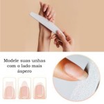 Kit 10 Lixas Profissionais para Unhas, Dupla Face 100/180, Formato Bumerangue - Imagem 2