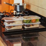 Kit 10 Potes BPA Free 800ml Para Freezer e Microondas COR: TRANSPARENTE - Imagem 2