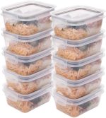 Kit 10 Potes Marmita Hermética com Trava 550 ml Plasútil