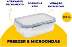 Kit 10 Potes Vidro 640ml Hermético Marmita Forno Conjunto
