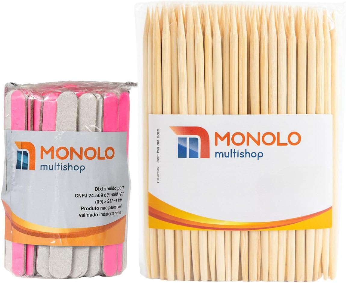 Kit-100-Lixas-Unha-Mini-100-Palitos-Manicure-Pedicure.jpg Kit 100 Lixas Unha Mini + 100 Palitos Manicure Pedicure Podóloga Descartável Profissional Salão Brinde Marca MONOLO MULTISHOP (Rosa)