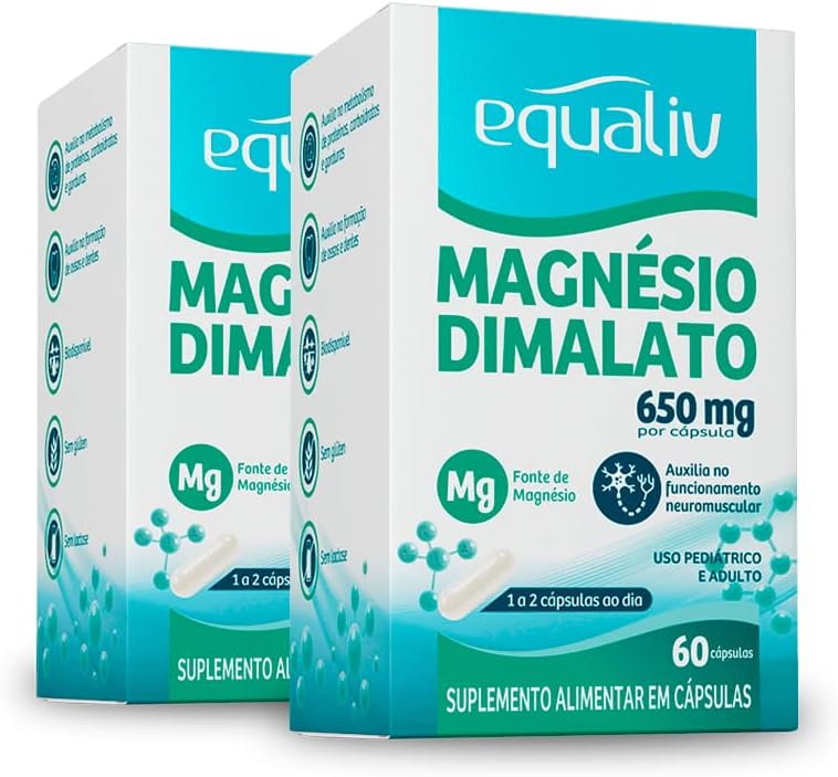 Kit-2-Magnesio-Dimalato-Equaliv-650mg-60-capsulas.jpg Kit 2 Magnésio Dimalato Equaliv 650mg 60 cápsulas