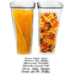 Kit 2 Pote Hermético Tampa Acrílico Porta Mantimento Arroz 2.150 L com Trava Lateral