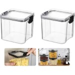 Kit 2 Potes Herméticos para Mantimentos Com Tampa 1 Litro