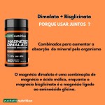 Kit 2 Potes Magnesio Dimalato Bisglicinato 120 Cápsulas 500mg zuchetti nutrition capsula - Imagem 2