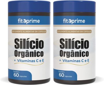Kit 2x Silício Orgânico + Vitaminas C E 60 Cápsulas