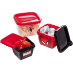 Kit 3 Potes Quadrado Infantil Conect Homem Aranha Plasútil