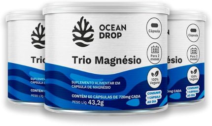 Kit 3 Trio Magnésio 60 Cápsulas Ocean Drop