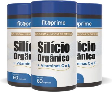 Kit 3x Silício Orgânico + Vitaminas C E 60 Cápsulas