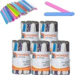Kit 500 Lixas Unha Mini Descartáveis Monolo Multishop (Multicolorido, 8 cm, Grão 100/180, 500 unidades)