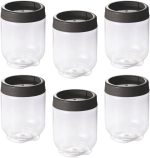 " Kit 6 Organizadores Potes Gire e Trave Empilháveis Com Rosca 380ml Plasútil Para Temperos Alimentos Objetos De Costura Botões. Perfeitos Para Organizar Todos Seus Objetos "