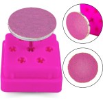 Kit Broca Disco + Suporte + 10 Lixa Refil 120# Manicure Nail - Imagem 2