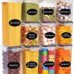 Kit Com 15 Potes Herméticos para Mantimentos, Alimentos, Marmita e Grãos, Plástico PP Transparente com Tampa Easy Lock, para Organização Armário de Cozinha e Casa, Certificado CE e FDA