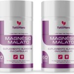 Kit Com 2 - Magnésio Malato Premium 60 Cápsulas de 500mg Tuttiflora