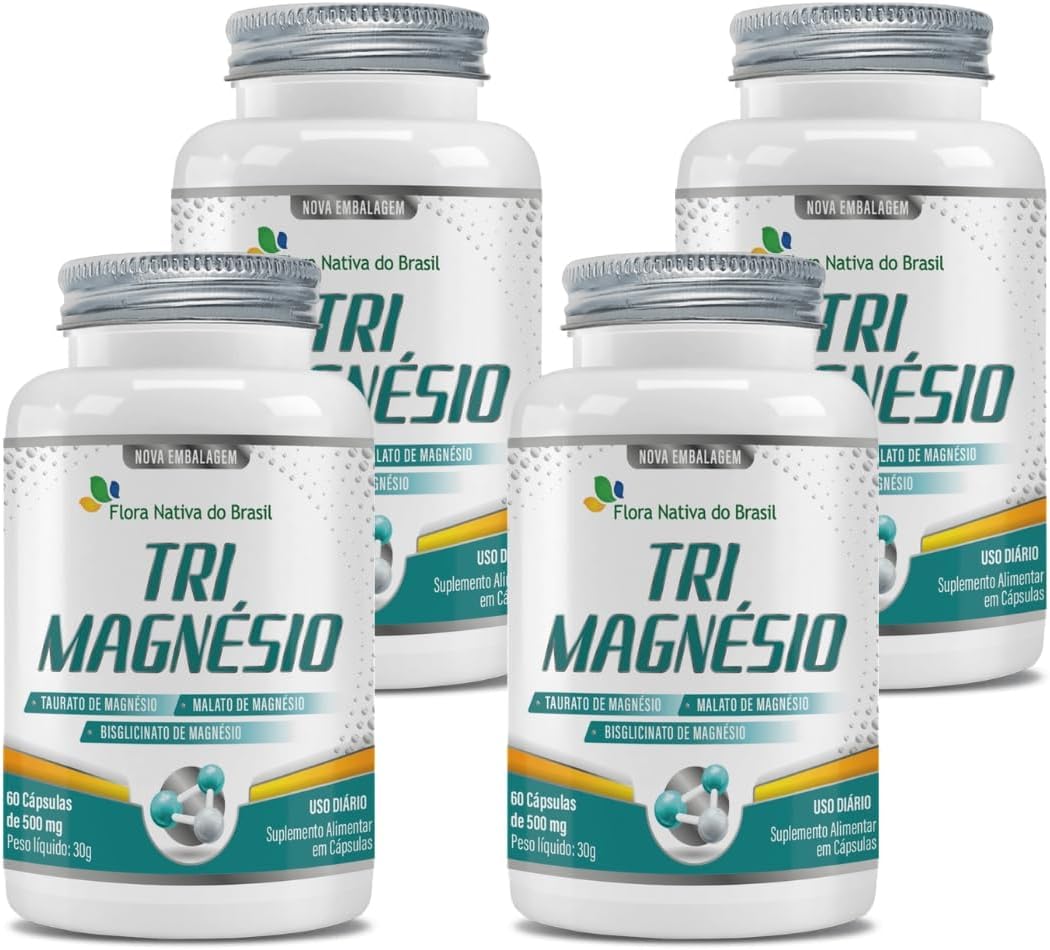 Kit-Com-4-Tri-Magnesio-taurato-malato-e-bisglicinato-500mg.jpg Kit Com 4 Tri Magnésio (taurato, malato e bisglicinato) 500mg 60 Caps -Flora Nativa
