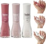 Kit Esmalte Dailus Nude Rosa Marrom Cremoso Queridinhos (Rose, Taça, Suspiro)