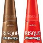 Kit Esmaltes Risqué Lolla palooza Risqué Esmalte Glitter Coloridos (Marrom + Laranja)