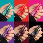 Kit Esmaltes Risqué Lolla palooza Risqué Esmalte Glitter Coloridos (Marrom + Laranja) - Imagem 2