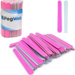 Kit Lixa 100 Unidade 8 cm Rosa Grão 100/180