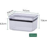 Kit Pote Hermético Lumini, 3 Peças Paramount c/ 3 etiquetas lousa preta - Imagem 2