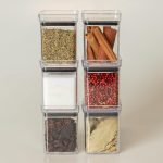 Kit Potes Herméticos Lumini 180ml Paramount Com Tampa Potes Plásticos Transparentes Para Temperos, Especiarias E Condimentos, Organização De Cozinha, Empilháveis Armário E Geladeira, 6 e 24un (6)