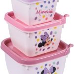 Kit com 3 Potes, Plástico, Conect, Minnie, Plasutil