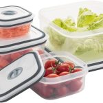 Kit com 4 unidades de potes hermetico plastico
