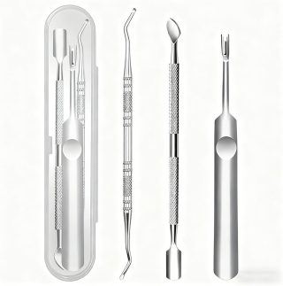 Kit profissional de cortador de unhas e pedicure, 4 peças de ferramentas cirúrgicas de aço inoxidável para cuidados com os pés com lixa de unha para unhas grossas, conjunto de tratamento de cuidados