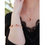 Leafael Colar feminino com pingente de Wishstone - banhado a ouro rosa 18K ou prata cristal pedra de nascimento, extensão de 45 cm + 5 cm, compatível com REACH e anti-alérgico, com caixa de presente - Imagem 2