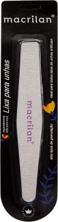 Lixa de Unha Macrilan LX-12 - Acessório Manicure Profissional, Dupla Face para Modelagem e Acabamento Rápido, Ótimo Custo-Benefício